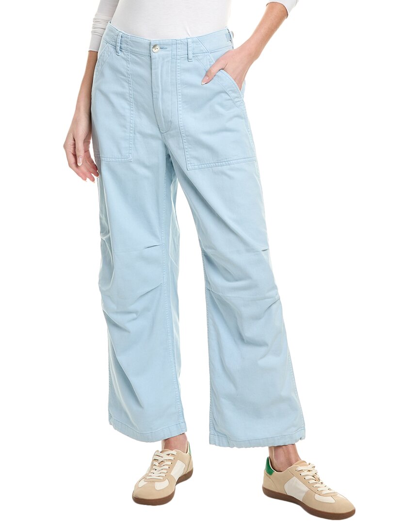 Rag & Bone Savannah High Waist Twill Utility Pants In Blue