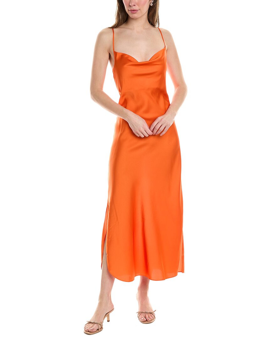 Shop Allsaints Hadley Slip Dress In Orange