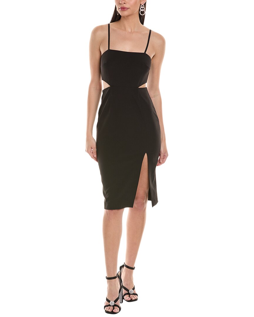 Shop French Connection Echo Crepe Cutout Mini Dress In Black