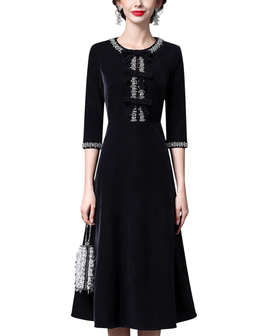 Anette Midi Dress In Black