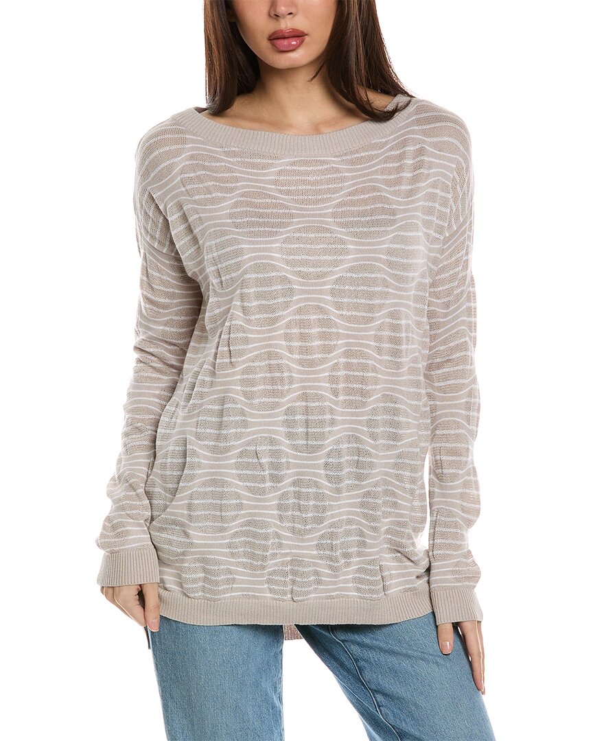 Planet Optical Illusion Sweater In Gray