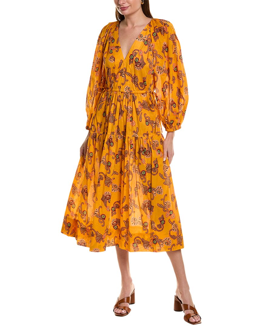 Shop A.l.c . Sayer Midi Dress In Yellow