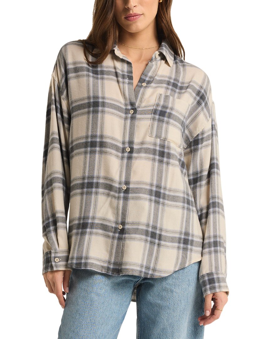 Shop Z Supply River Plaid Button Up Top