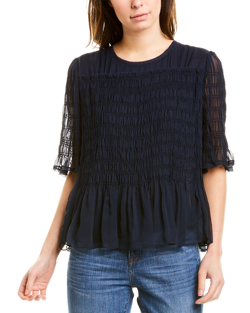 Image of Jason Wu Crinkle Silk Top