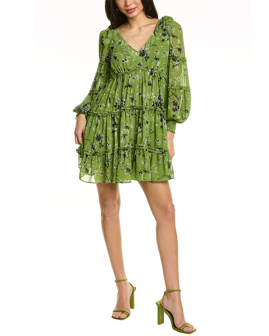 Shop Cinq À Sept Vicky Mini Dress In Green