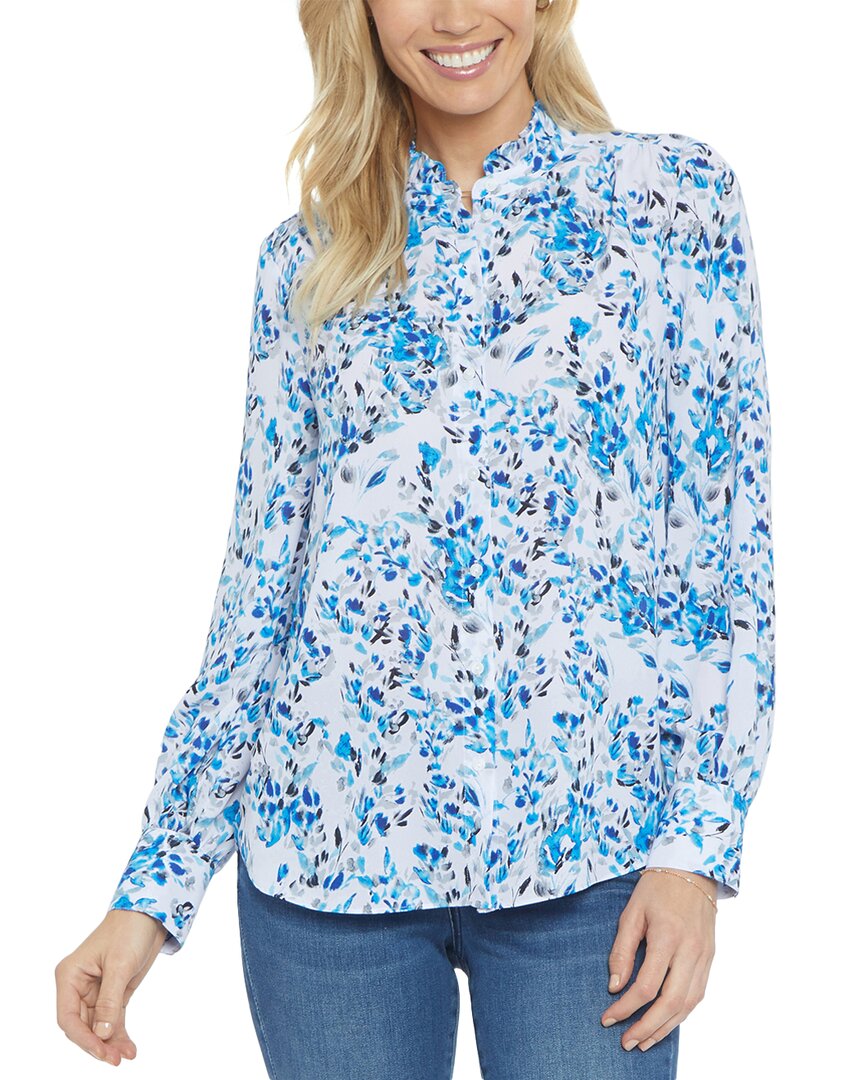 Nydj Ruffle Neck Blouse