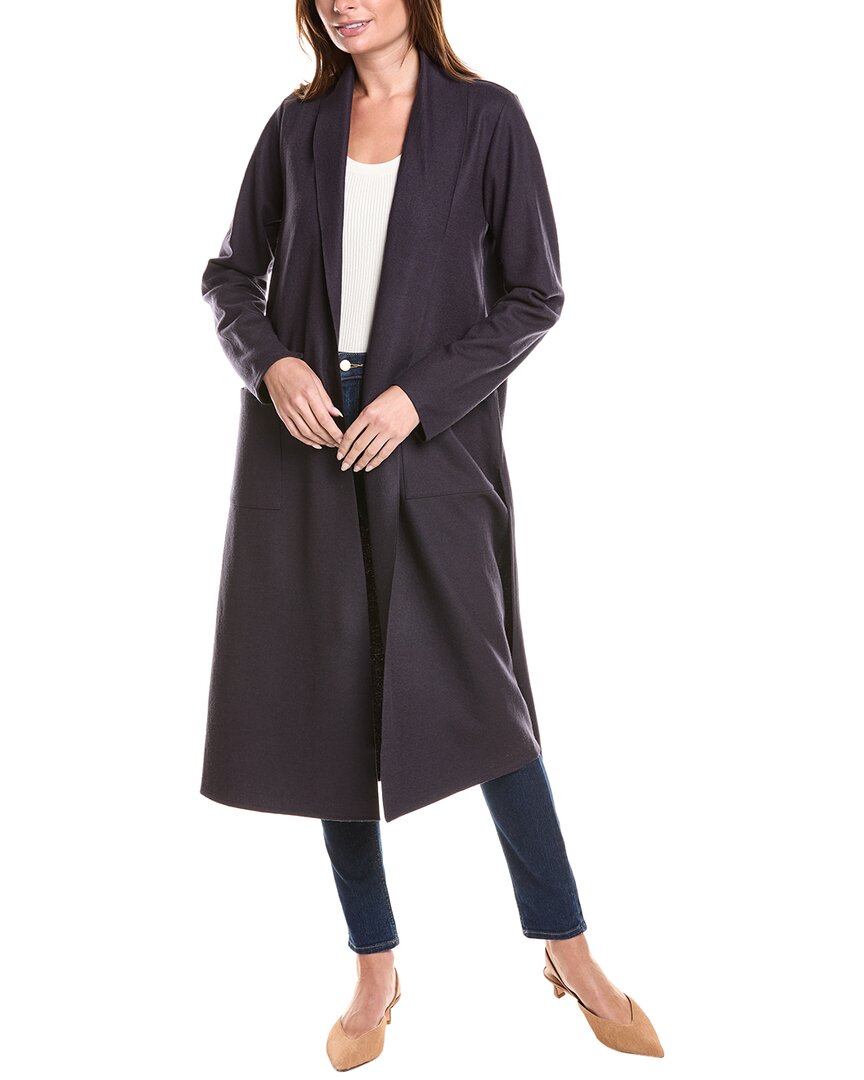 Eileen Fisher Wool Jacket In Navy