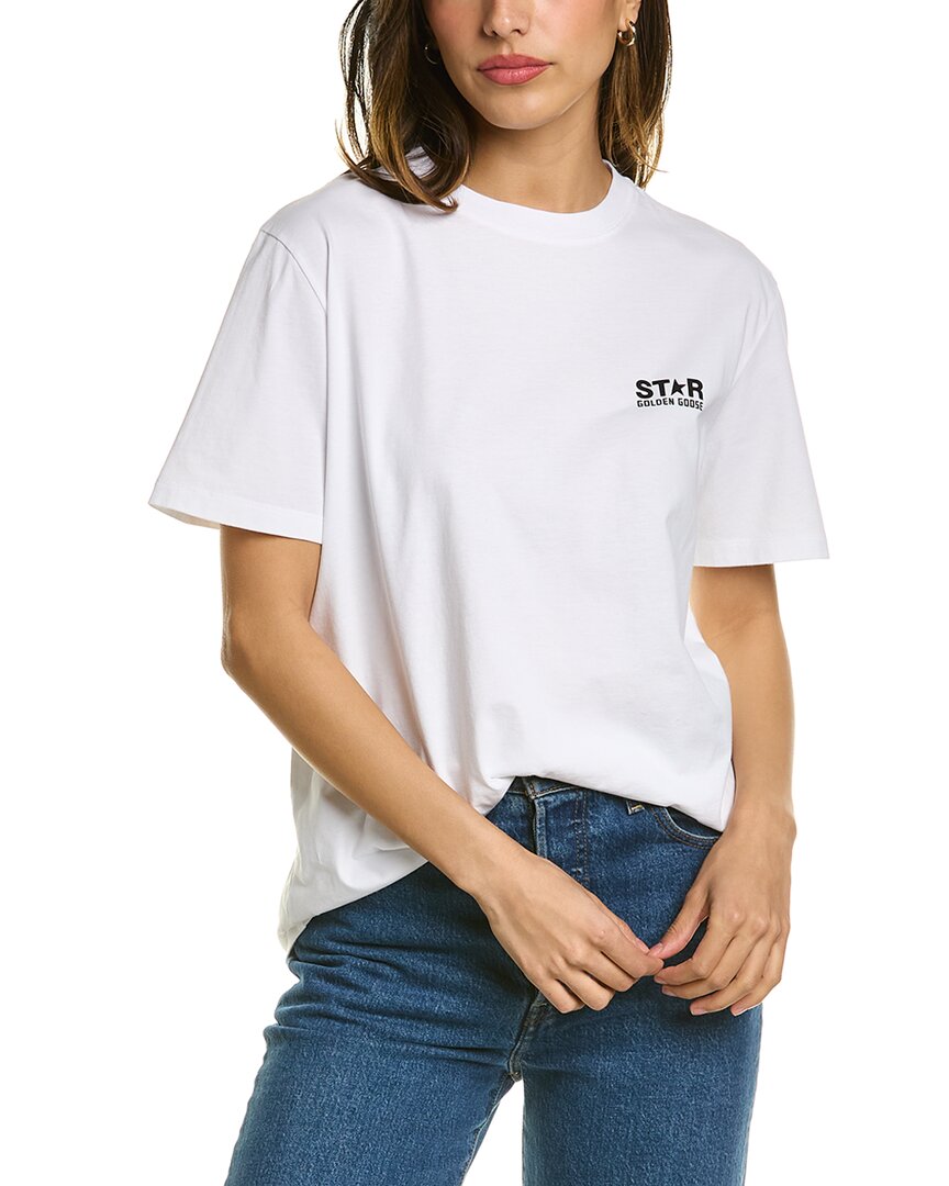 Golden Goose White Star Collection Logo-print T-shirt In White