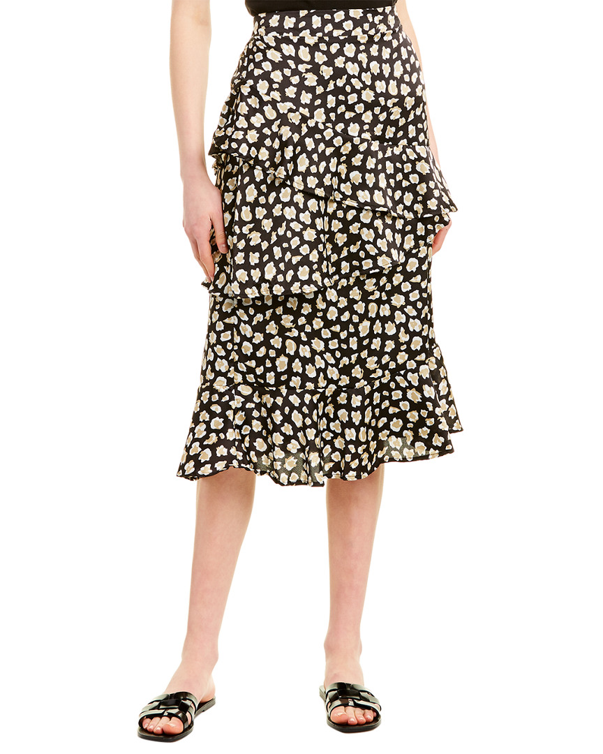Image of Aiden Floral Print Midi Skirt