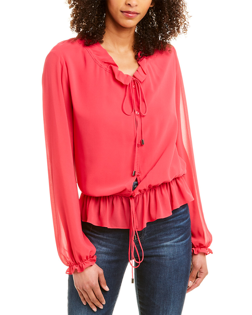 Haute Hippie Ruffle Blouse Women's Pink Xs | eBay
