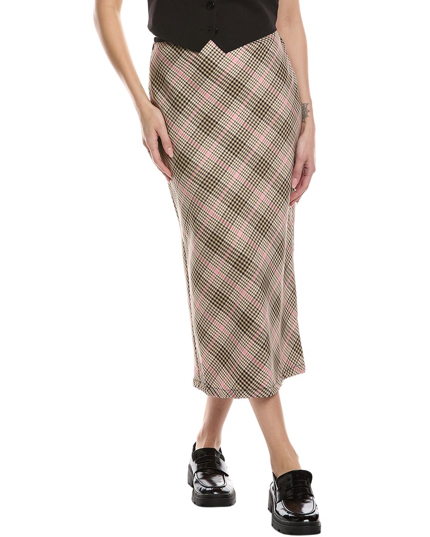 Harper Midi Skirt In Beige