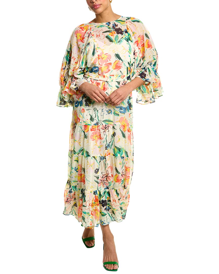 Ted Baker Balloon Sleeve Maxi Dress In White | ModeSens