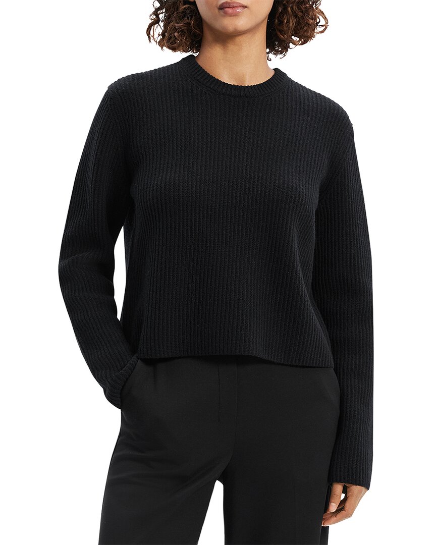 Theory Ribbed Wool And Cashmere-blend Sweater