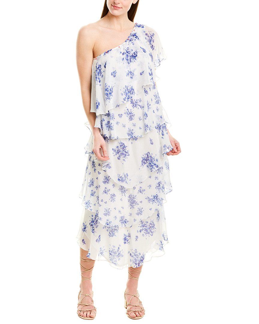 Image of Rococo Sand One-Shoulder Silk Maxi Dress