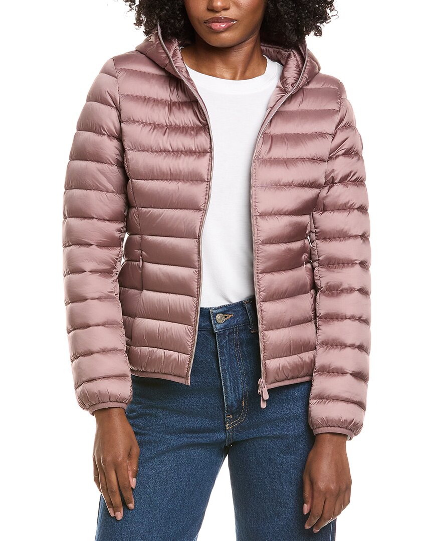Save The Duck Olly Basic Hooded Basic Jacket In Orange