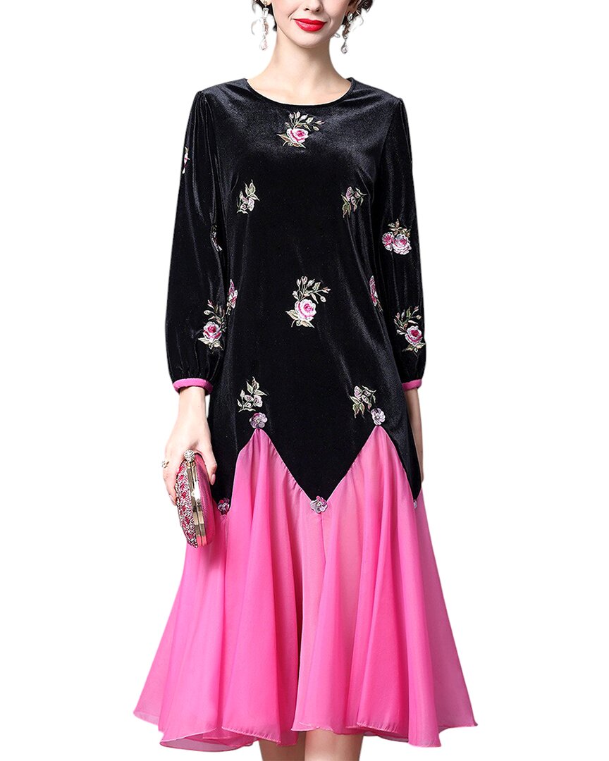 La Imperatrice Silk-blend Midi Dress
