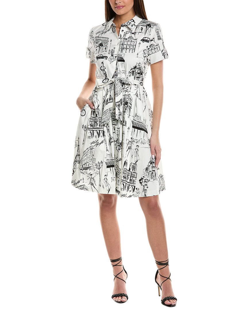 Karl Lagerfeld Tie Waist Shirtdress