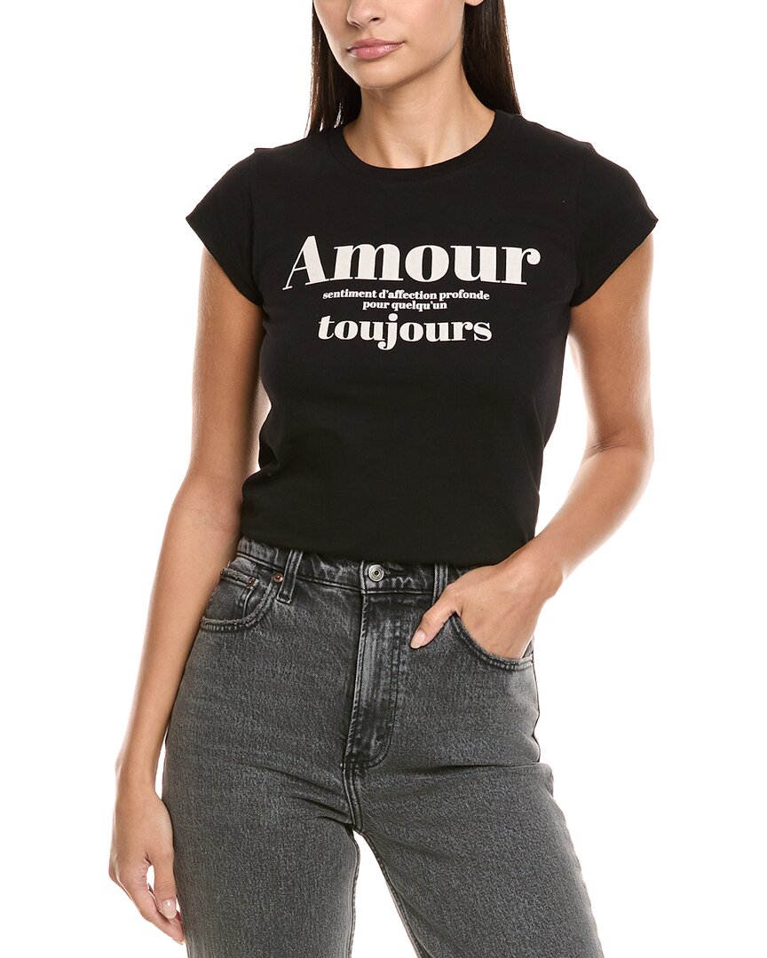 Zadig & Voltaire Skinny Amour T-shirt In Black