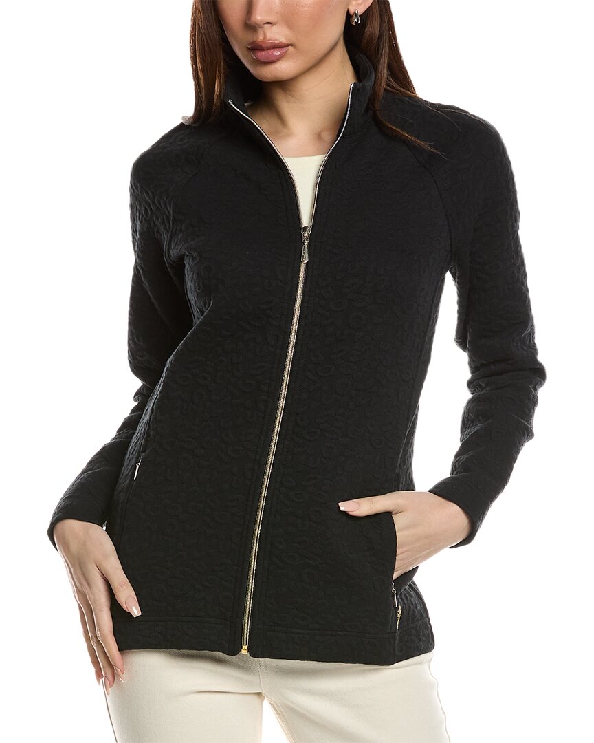 Tommy Bahama Aruba Purrfection Full Zip Jacket In Black