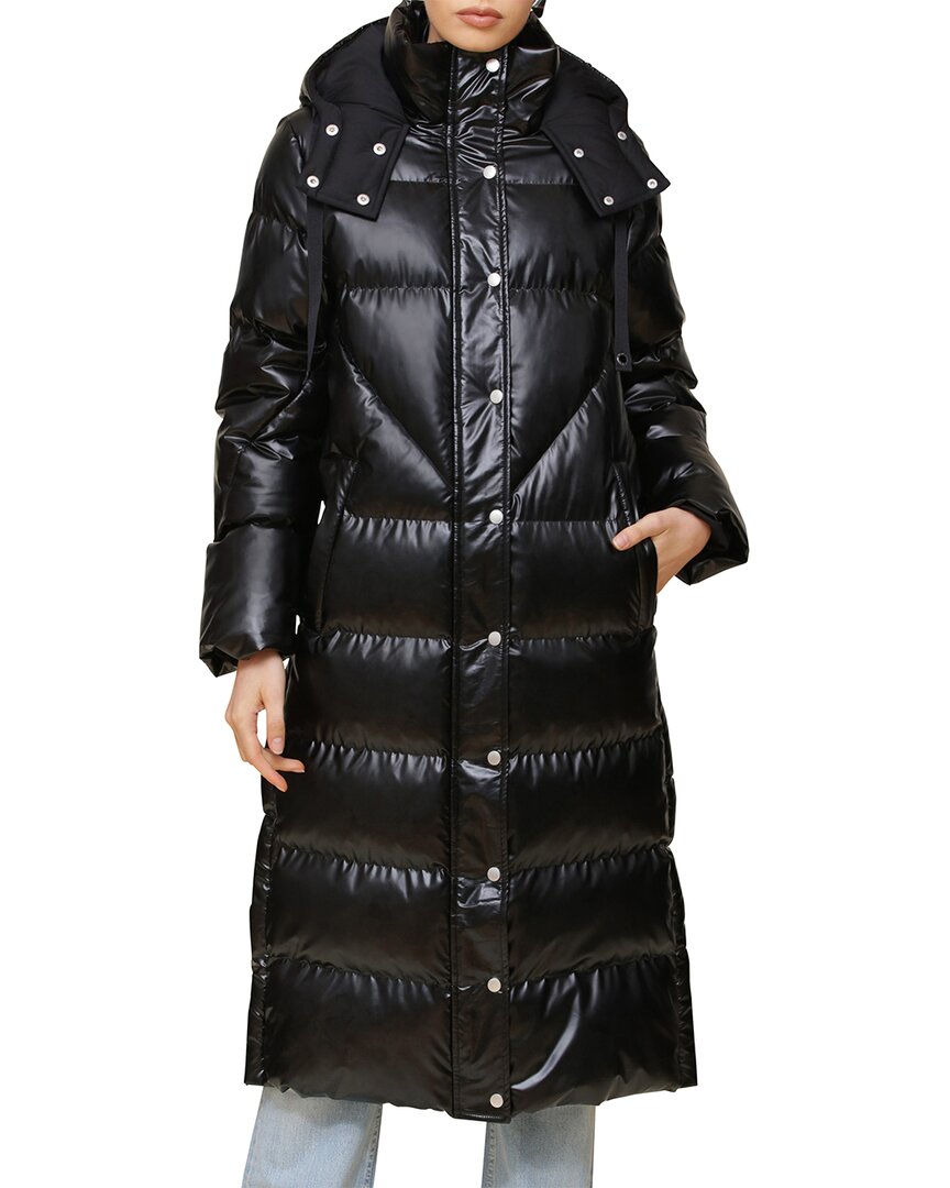 Shop Avec Les Filles Long Hooded Puffer Coat