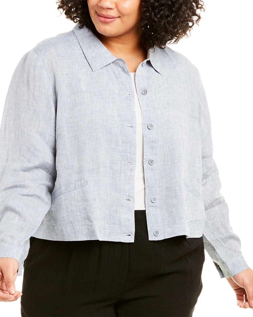 Image of EILEEN FISHER Plus Handkerchief Linen Shirt