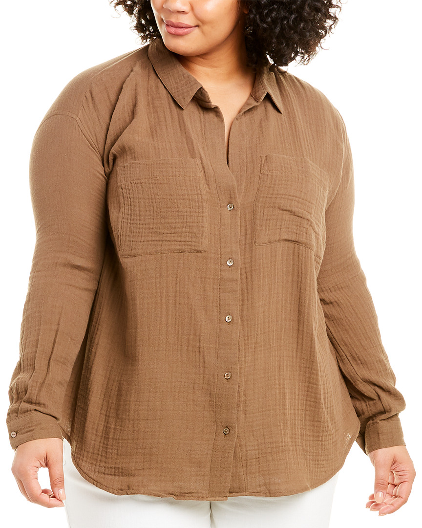 Eileen Fisher Plus Classic Collar Shirt Women's 1X | eBay