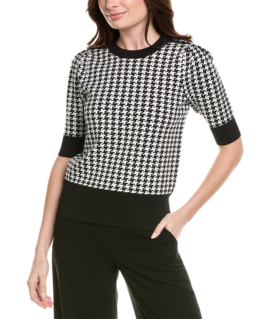 Hugo Boss Boss Knitted Viscosa-blend Top In Black