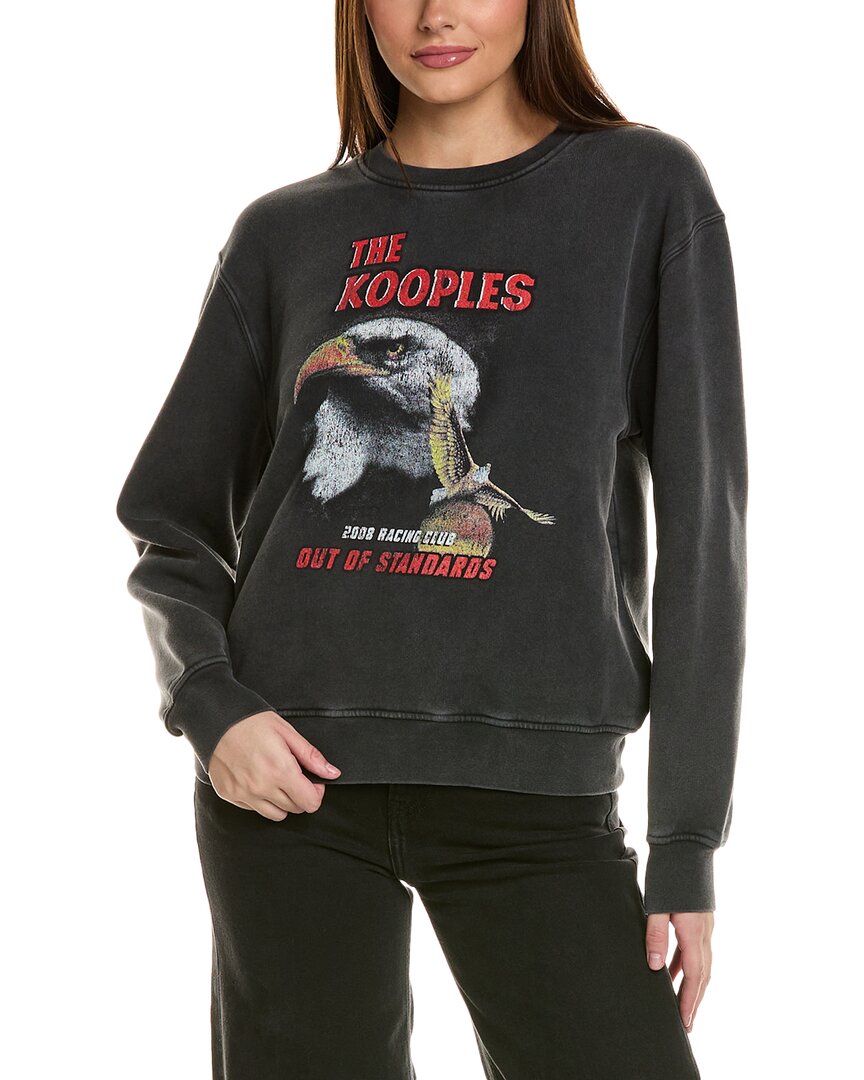 The Kooples Graphic Print Sweatshirt In Black