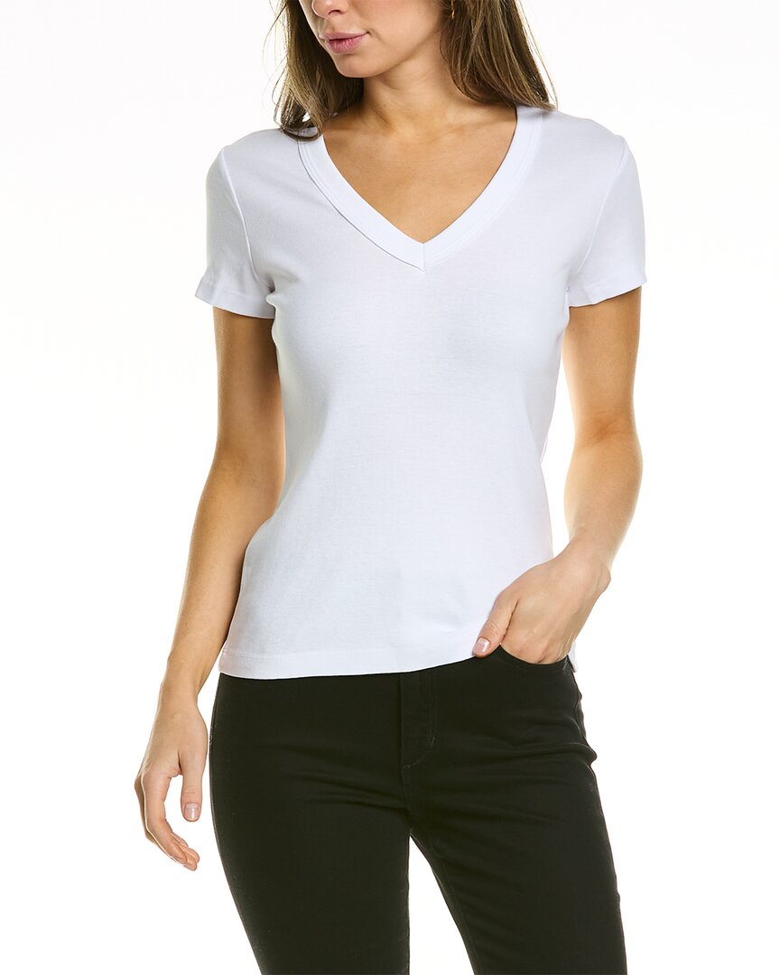 Michael Stars Nikki V-neck T-shirt In White