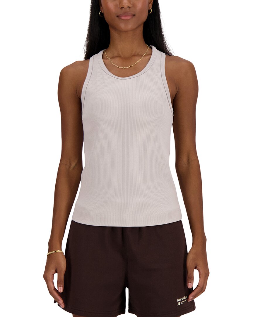 New Balance Linear Heritage Rib Knit Racer Tank