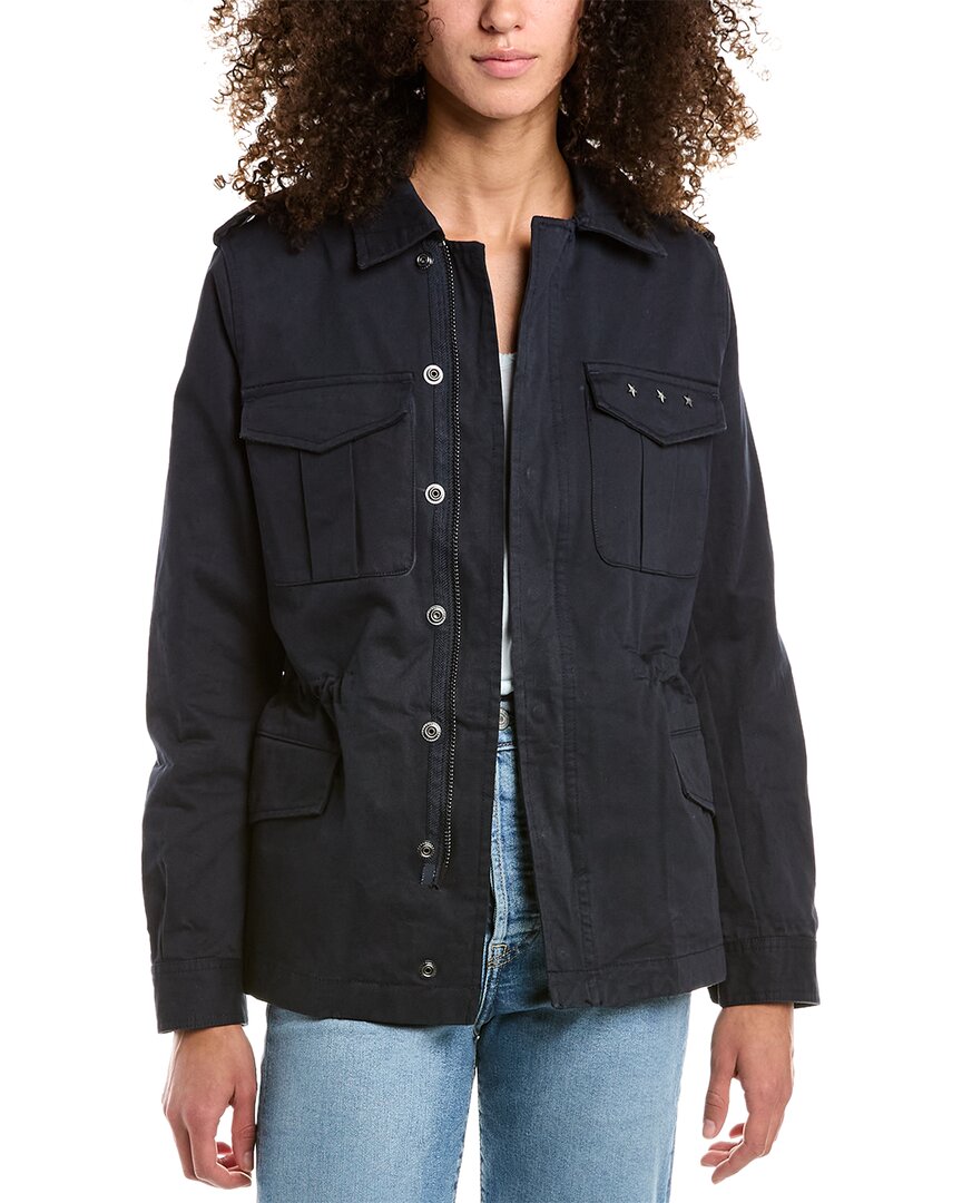 Zadig & Voltaire Kayak Rock Camo Cotton Canvas Jacket In Blue