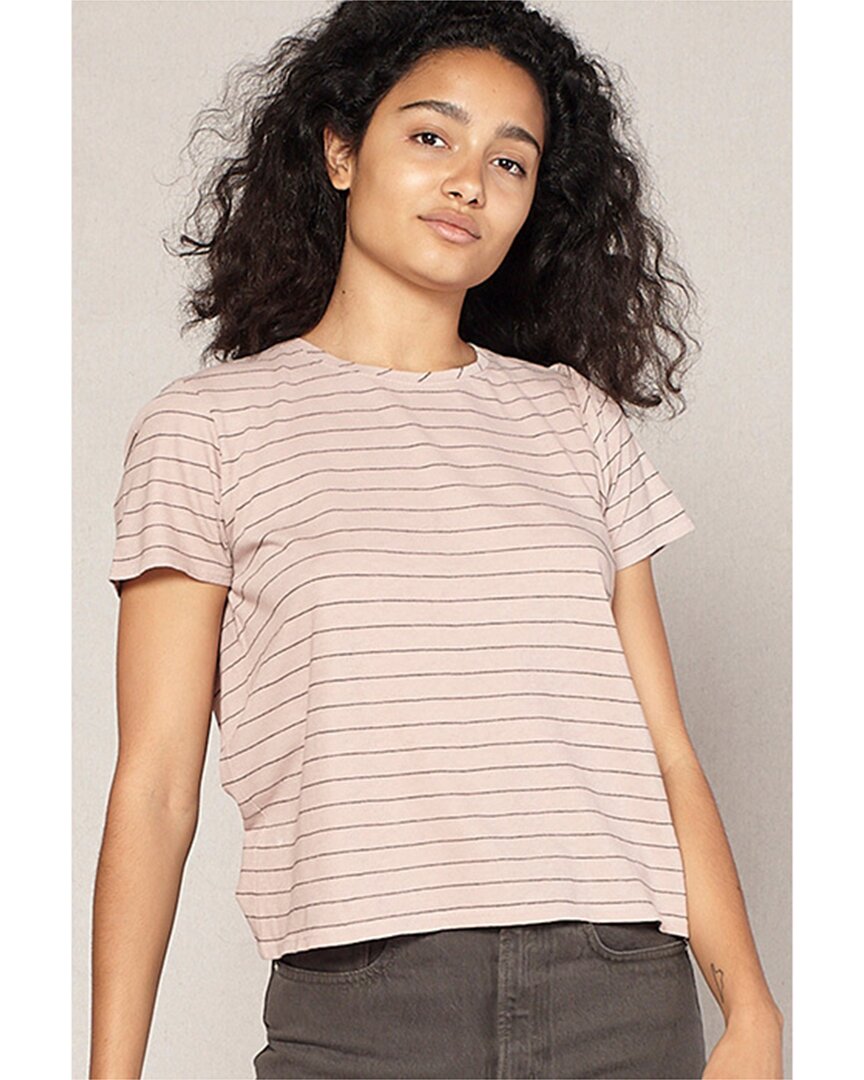 Shop Outerknown Horizon Stripe T-shirt In Pink