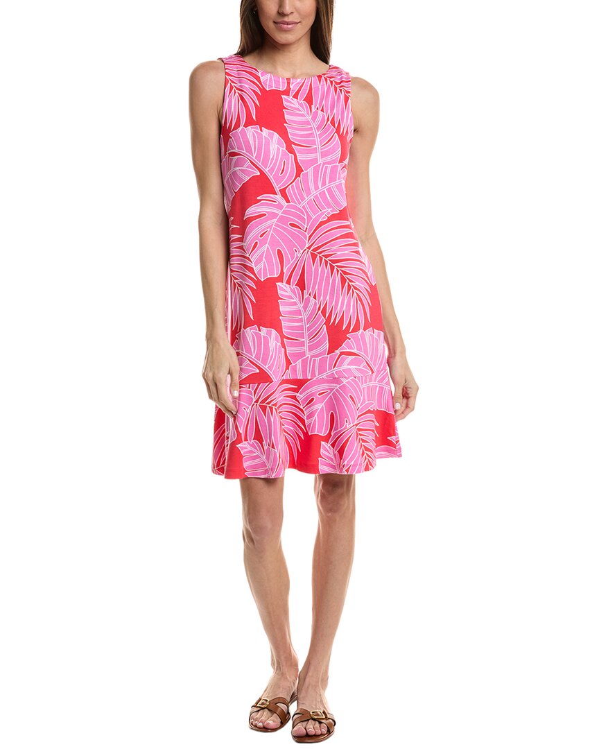 Tommy Bahama Darcy Monstera Mirage Leaf Print Sleeveless Dress In Pink