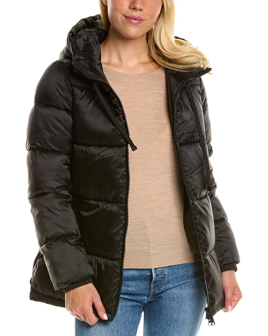Shop Sam Edelman Short Puffer Jacket In Black