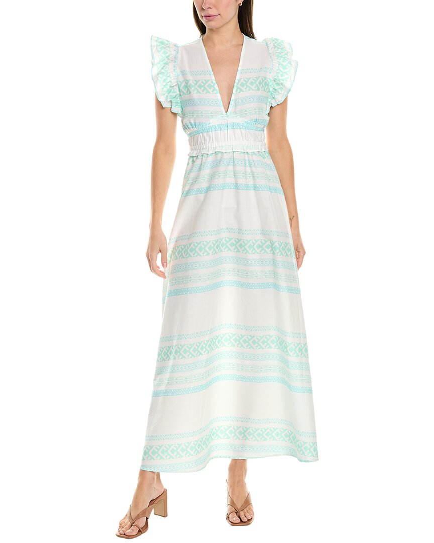Sail To Sable Cap Sleeve Maxi Dress In Green
