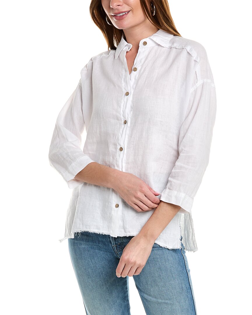 Shop Xcvi Achilles Linen Shirt In White