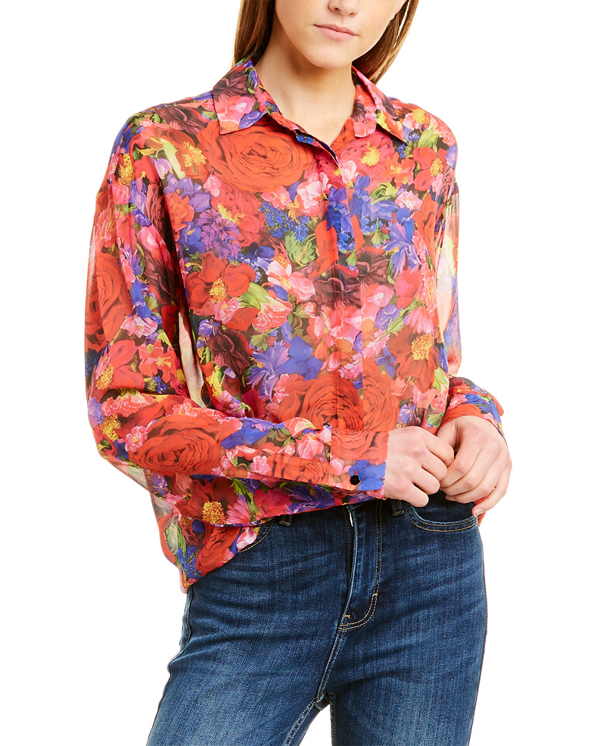 Image of The Kooples Summer Night Silk Shirt