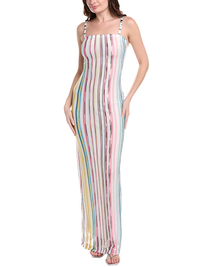 M Missoni Sleeveless Maxi Dress In White