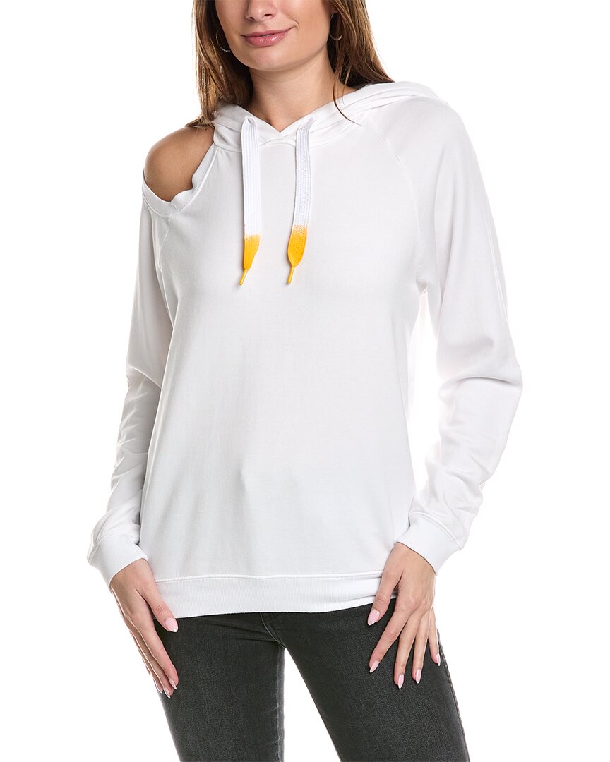 Shop Stateside One-shoulder Hoodie In White
