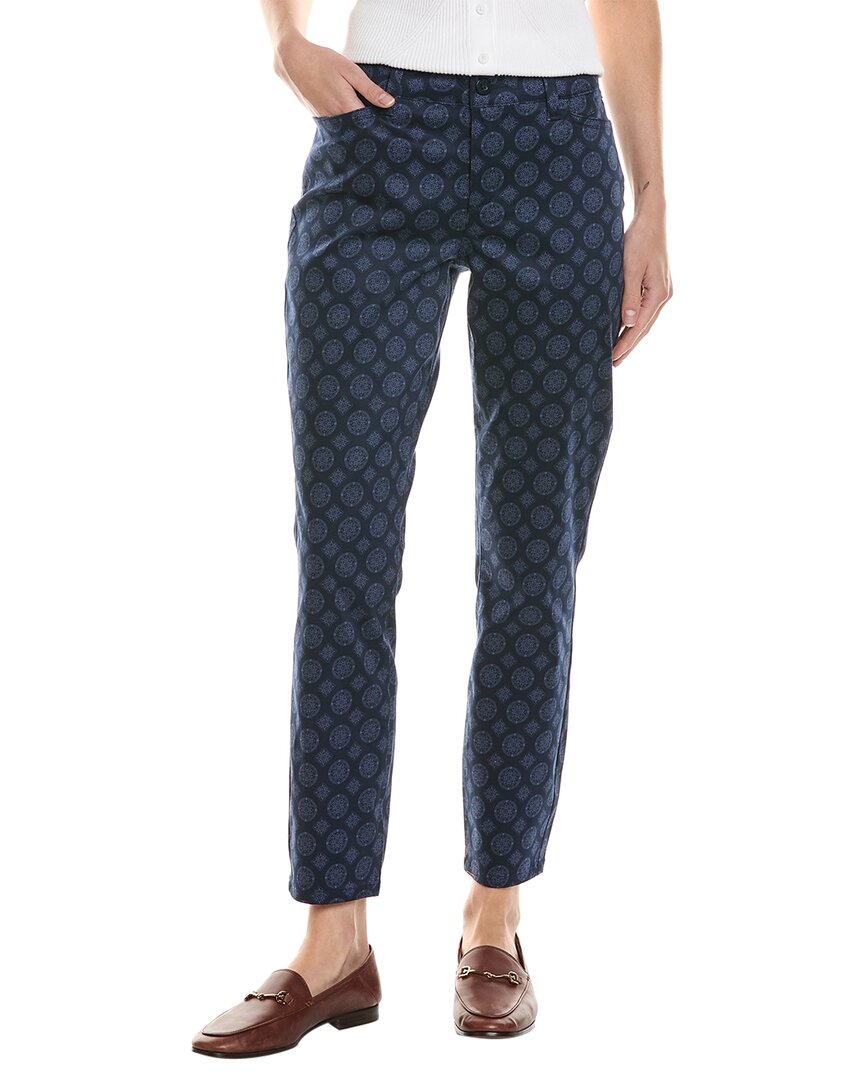 Nydj Clarissa Pendant Print Navy Ankle Jean