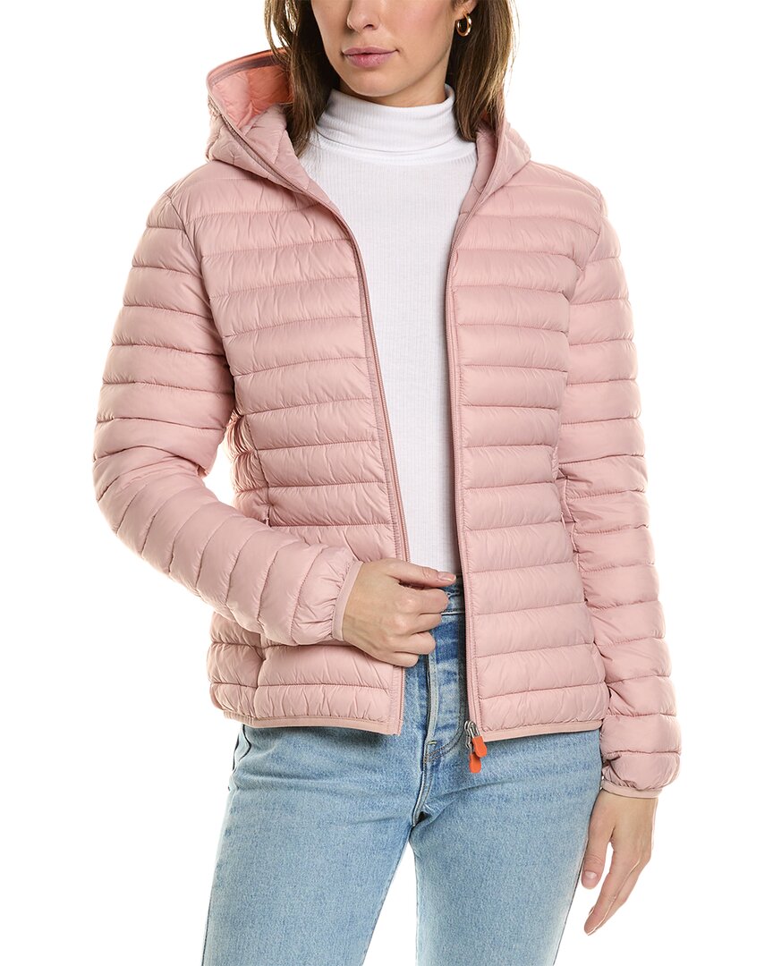 Shop Save The Duck Daisy Short Jacket In Pink