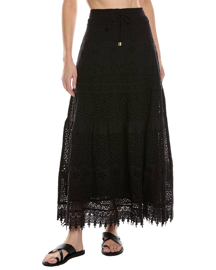 Shop Melissa Odabash Alessia Maxi Skirt In Black