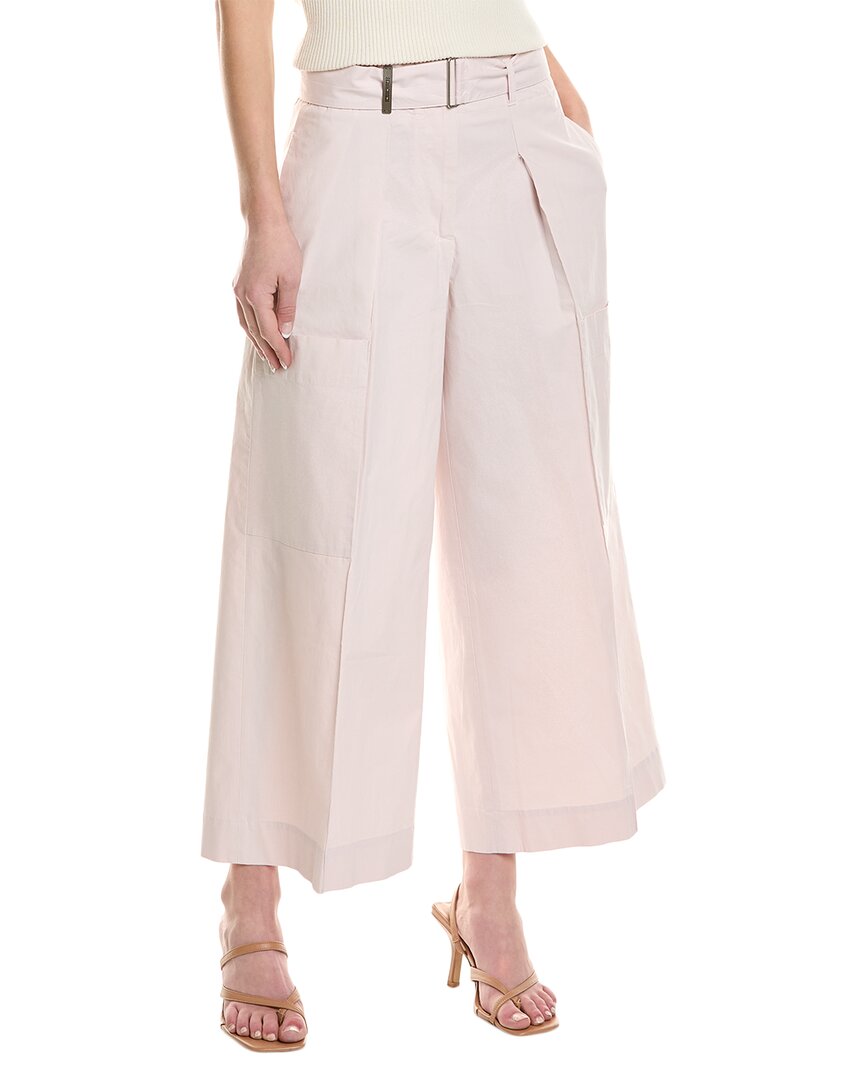 Shop Peserico Cropped Pant In Pink