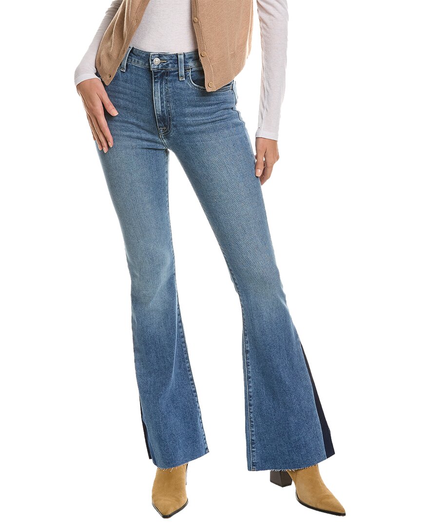 Shop Hudson Jeans Heidi High-rise Psychedelic Flare Leg Jean In Blue