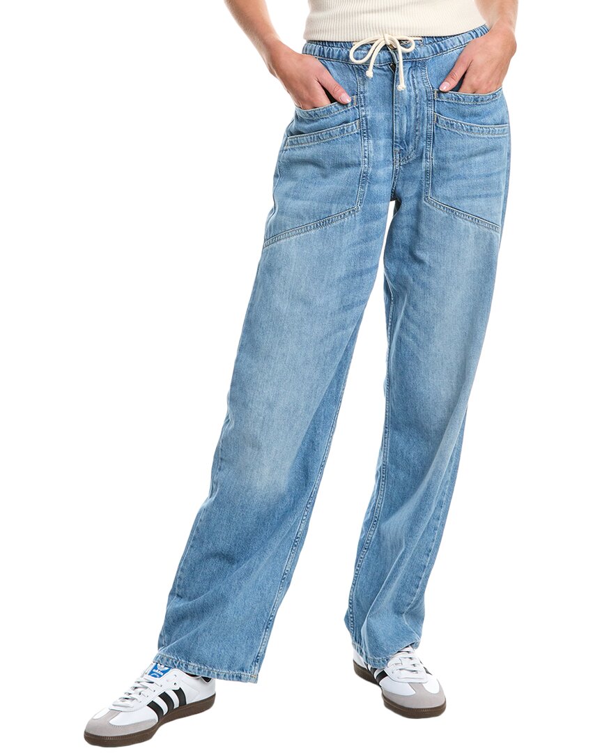 Ba&sh Mima Blue Drawstring Straight Jean In Blue