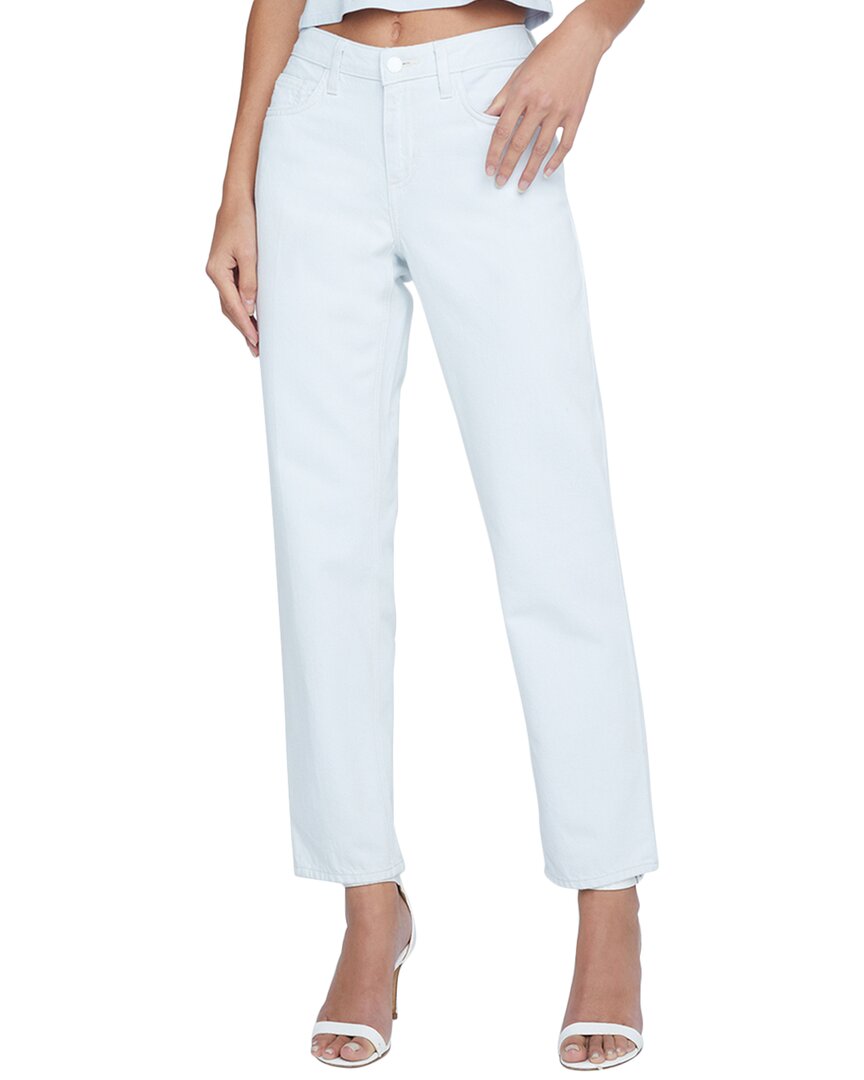 Shop L Agence L'agence Mateo Mid-rise Slouchy Blue Frost Straight Jean