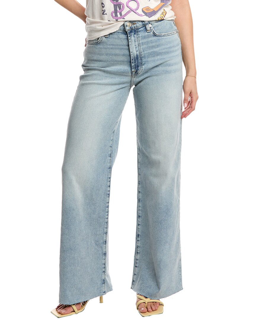 7 For All Mankind Jo Low-rise Flared Jeans In Blue