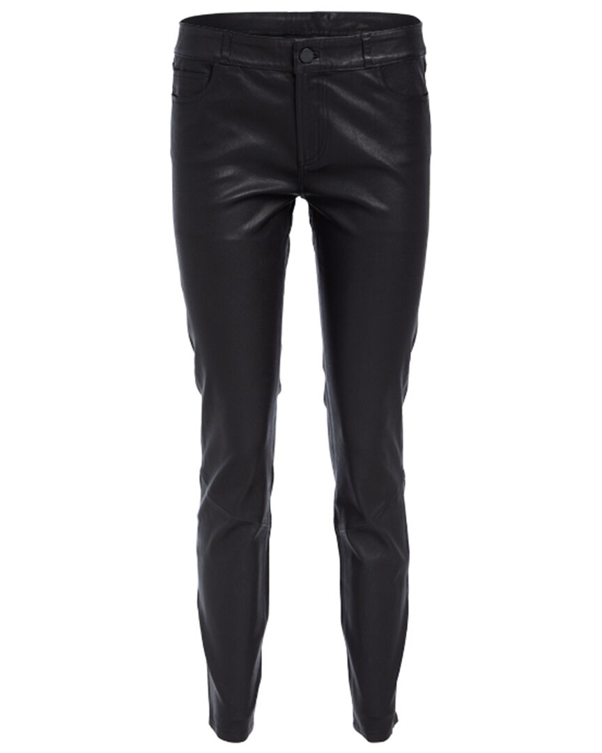 Shop Paige Verdugo Leather Pant In Black