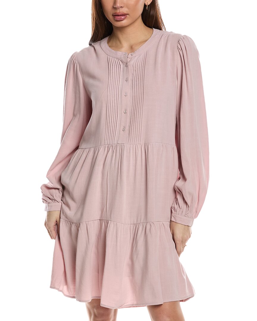 Shop Lovestitch Tiered Linen-blend Mini Dress