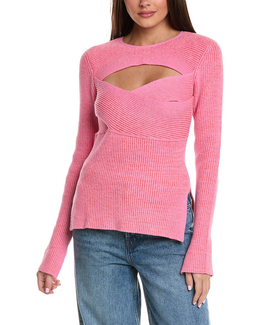 3.1 Phillip Lim Womens Double Face Crossbody Pullover Sweater